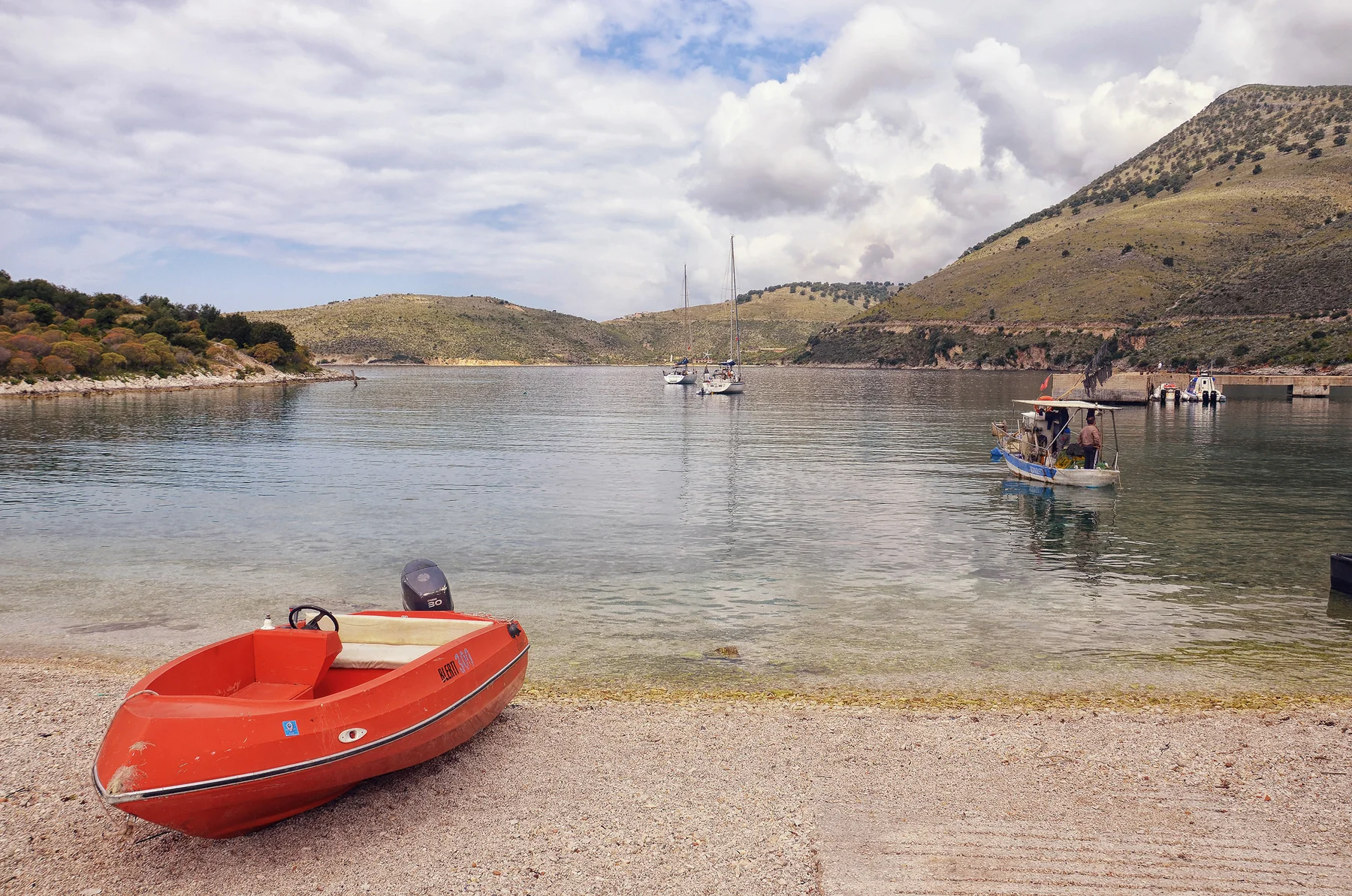 Porto Palermo bay on the Albanian Riviera
